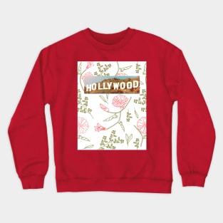 Hollywood flowery abstract design Crewneck Sweatshirt